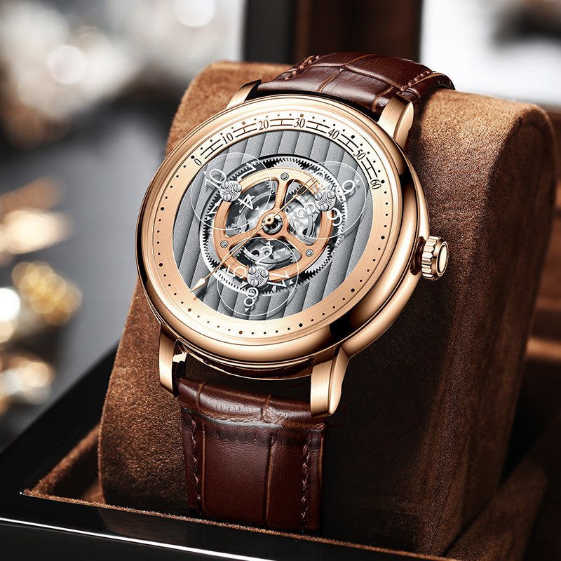 Montre Petite Homme Automatique Mécanique Creuse Élégante et Résistante - IVOIRART.COM
