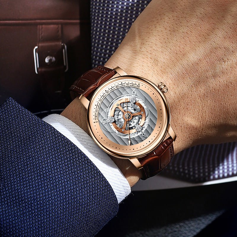 Montre Petite Homme Automatique Mécanique Creuse Élégante et Résistante - IVOIRART.COM