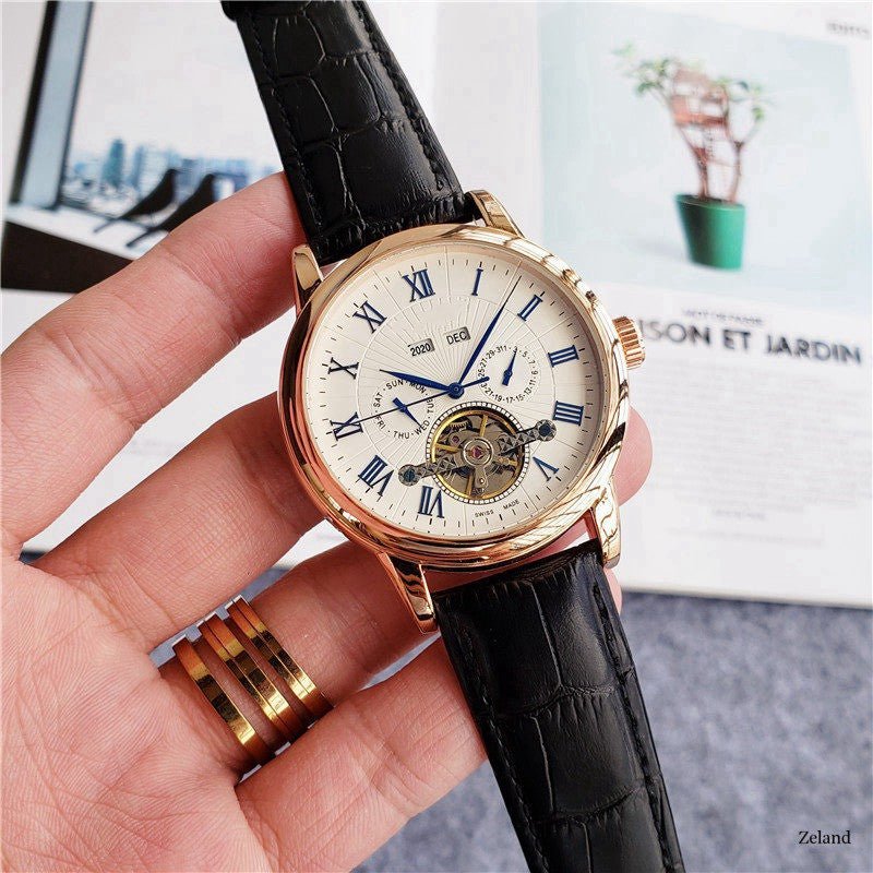 Montre Tourbillon à Cinq Aiguilles Montre Homme Mode Décontractée Élégante - IVOIRART.COM