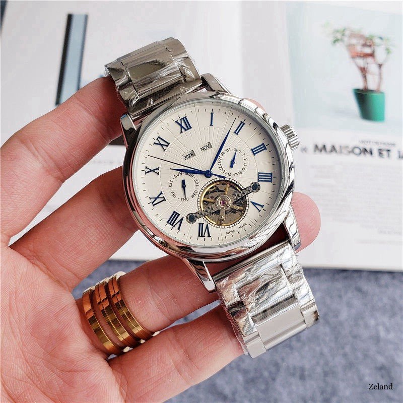 Montre Tourbillon à Cinq Aiguilles Montre Homme Mode Décontractée Élégante - IVOIRART.COM