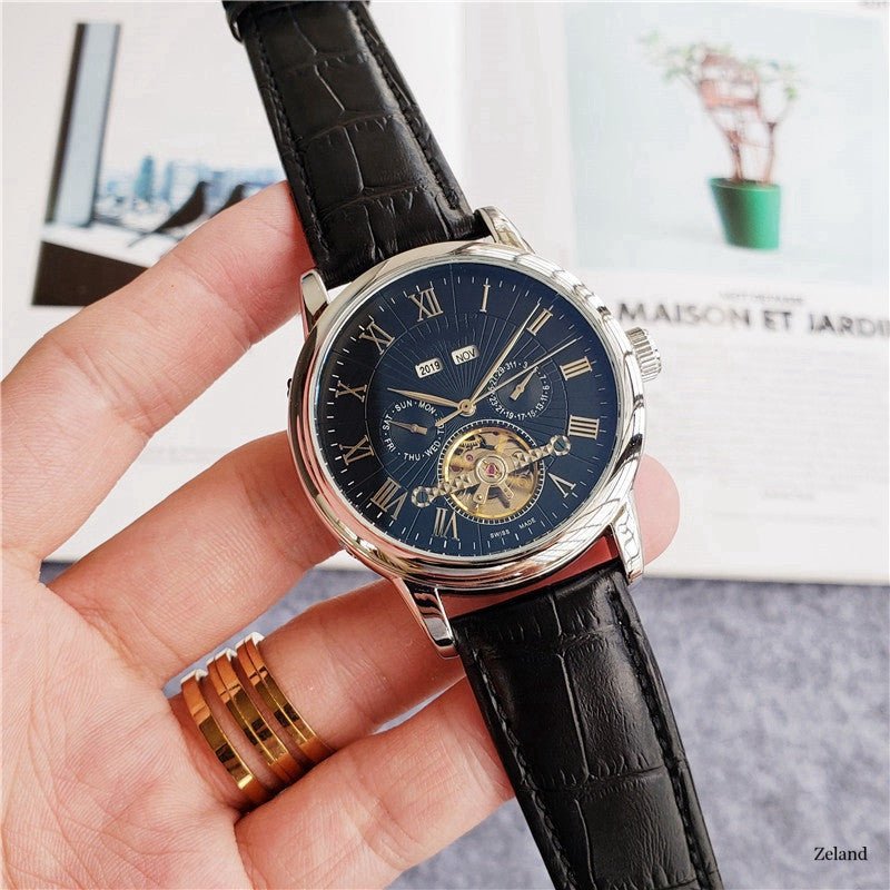 Montre Tourbillon à Cinq Aiguilles Montre Homme Mode Décontractée Élégante - IVOIRART.COM