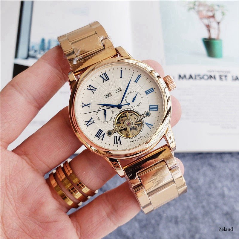 Montre Tourbillon à Cinq Aiguilles Montre Homme Mode Décontractée Élégante - IVOIRART.COM
