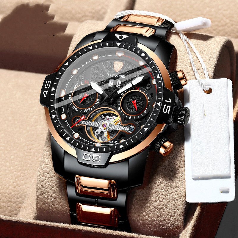 Montre W Homme Entièrement Mécanique Étanche 30M Résistante et Élégante - IVOIRART.COM