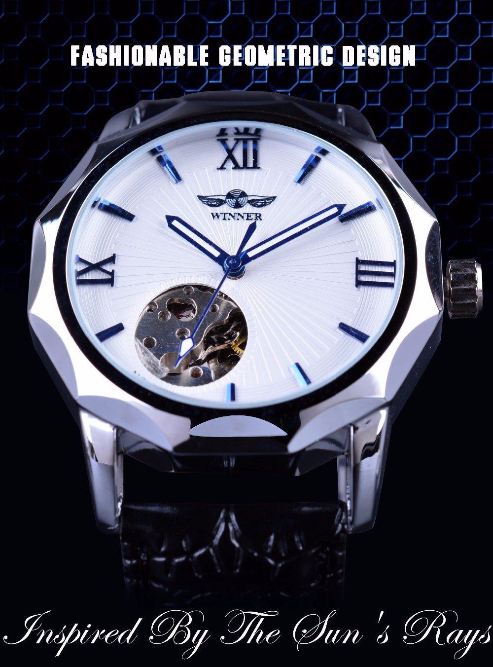 Montres mécaniques authentiques WINNER pour hommes, fabriquées en usine, style affaires - IVOIRART.COM
