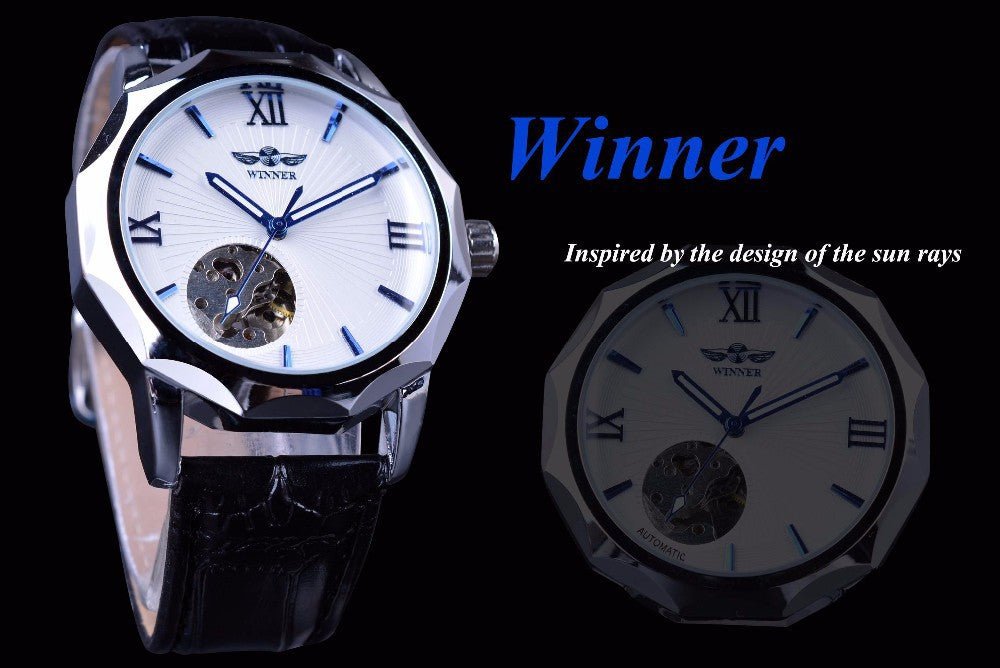 Montres mécaniques authentiques WINNER pour hommes, fabriquées en usine, style affaires - IVOIRART.COM