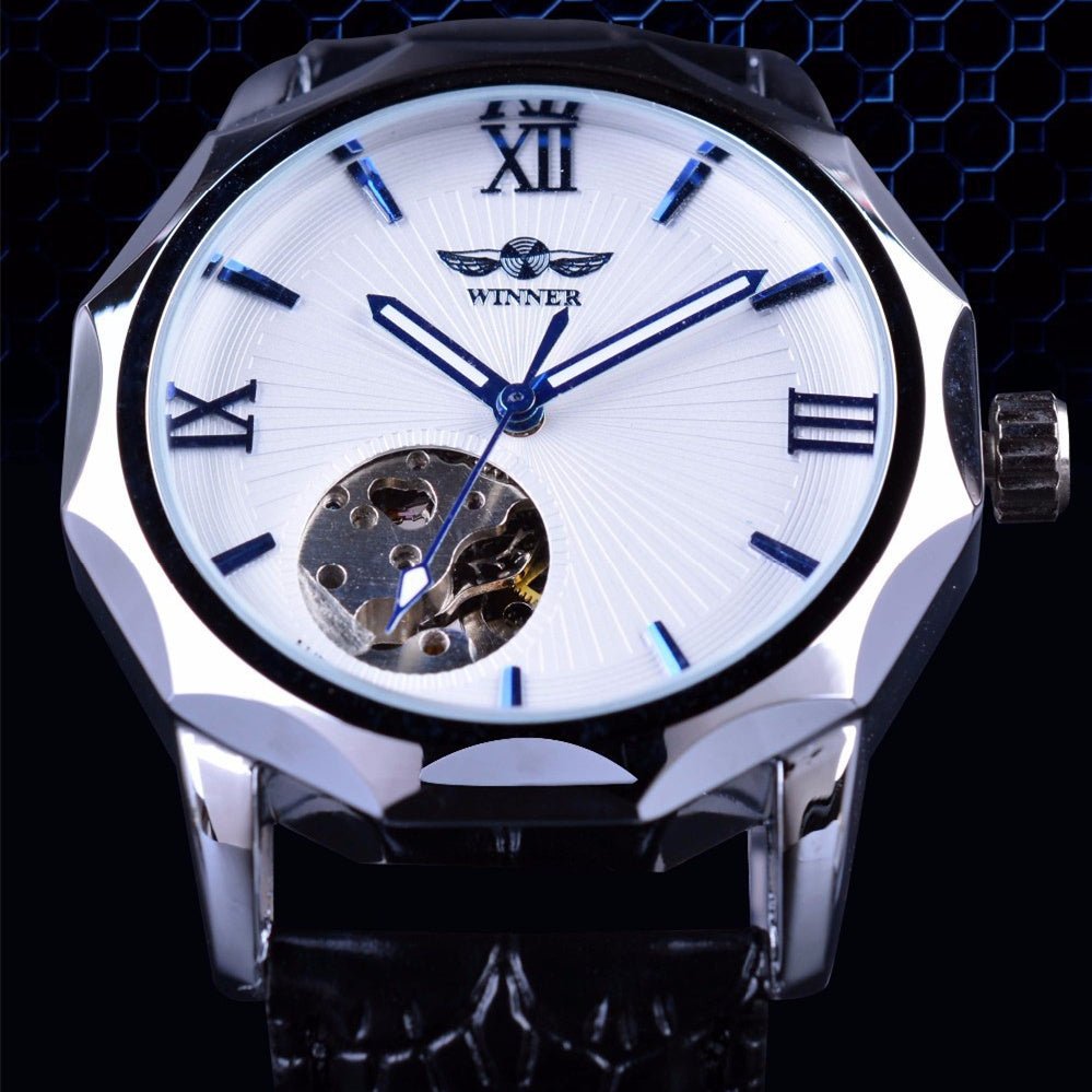 Montres mécaniques authentiques WINNER pour hommes, fabriquées en usine, style affaires - IVOIRART.COM