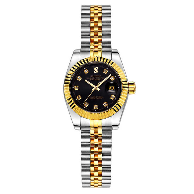 Montres mécaniques automatiques vintage rondes pour femme, acier inoxydable doré - IVOIRART.COM