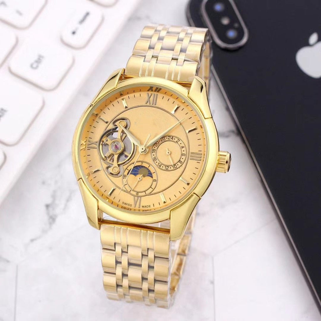 Montres mécaniques neuves élégantes avec bracelet en cuir de haute qualité - IVOIRART.COM
