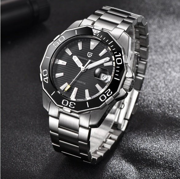 Montres mécaniques pour hommes, élégantes et robustes, modèle PD - 1617, acier inoxydable - IVOIRART.COM