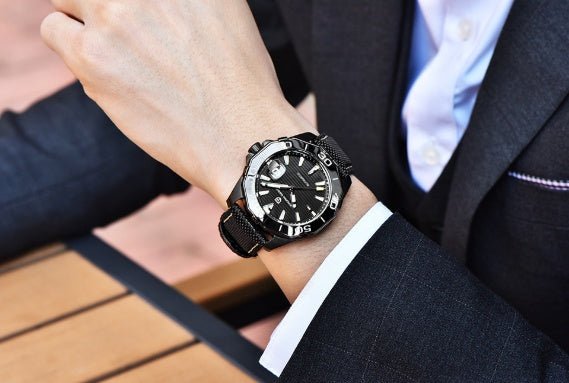 Montres mécaniques pour hommes, élégantes et robustes, modèle PD - 1617, acier inoxydable - IVOIRART.COM