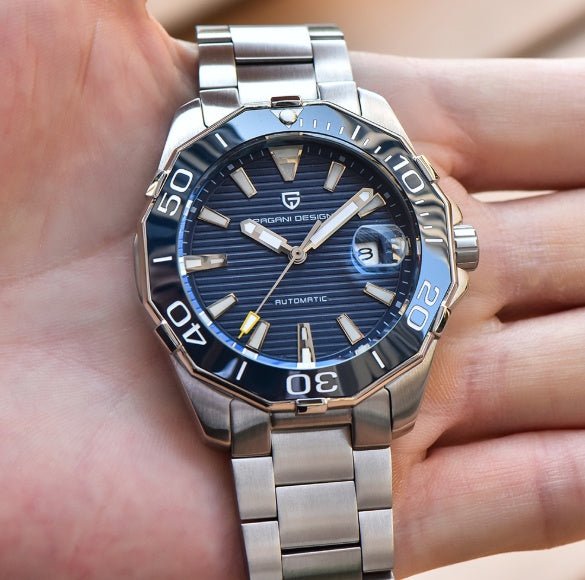Montres mécaniques pour hommes, élégantes et robustes, modèle PD - 1617, acier inoxydable - IVOIRART.COM