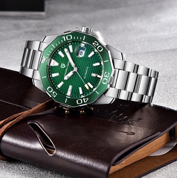 Montres mécaniques pour hommes, élégantes et robustes, modèle PD - 1617, acier inoxydable - IVOIRART.COM