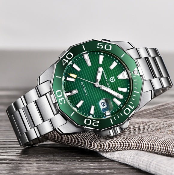 Montres mécaniques pour hommes, élégantes et robustes, modèle PD - 1617, acier inoxydable - IVOIRART.COM