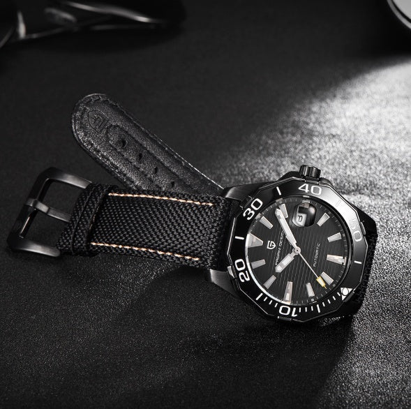 Montres mécaniques pour hommes, élégantes et robustes, modèle PD - 1617, acier inoxydable - IVOIRART.COM