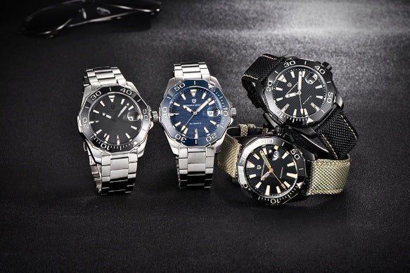 Montres mécaniques pour hommes, élégantes et robustes, modèle PD - 1617, acier inoxydable - IVOIRART.COM
