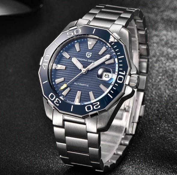 Montres mécaniques pour hommes, élégantes et robustes, modèle PD - 1617, acier inoxydable - IVOIRART.COM