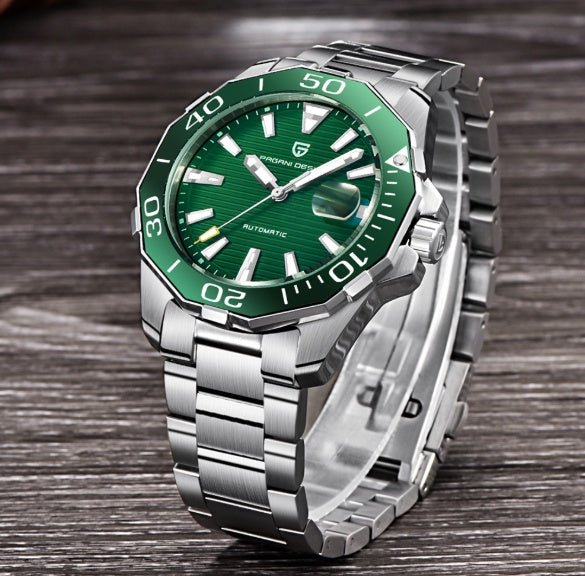 Montres mécaniques pour hommes, élégantes et robustes, modèle PD - 1617, acier inoxydable - IVOIRART.COM