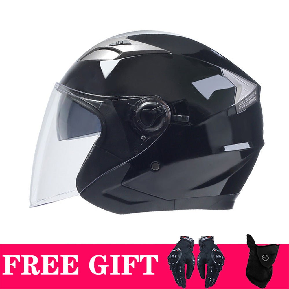 Motorcycle Helmet Double Lens Retro Riding Helmet - IVOIRART.COM