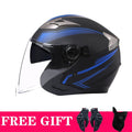Motorcycle Helmet Double Lens Retro Riding Helmet - IVOIRART.COM