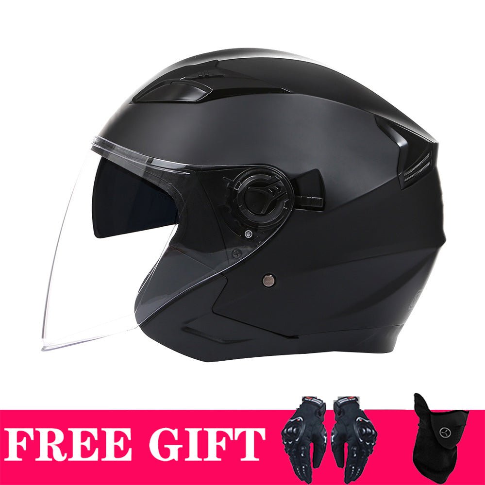 Motorcycle Helmet Double Lens Retro Riding Helmet - IVOIRART.COM