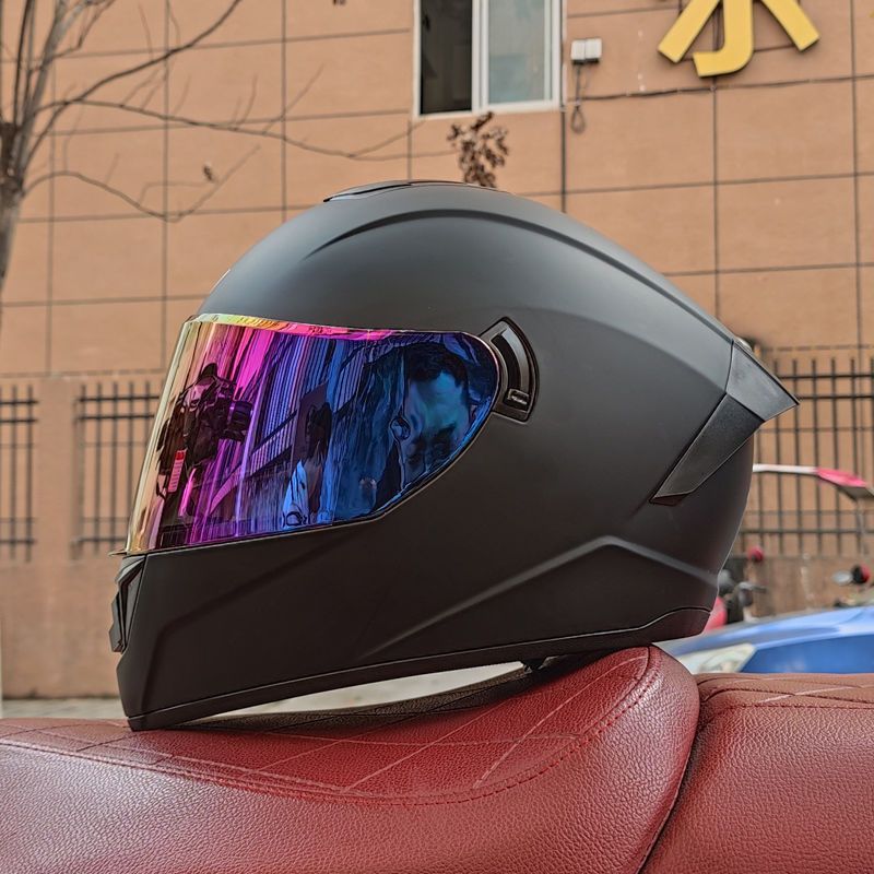 Motorcycle Helmet Men's Bluetooth Warm Full Face Four Seasons - IVOIRART.COM
