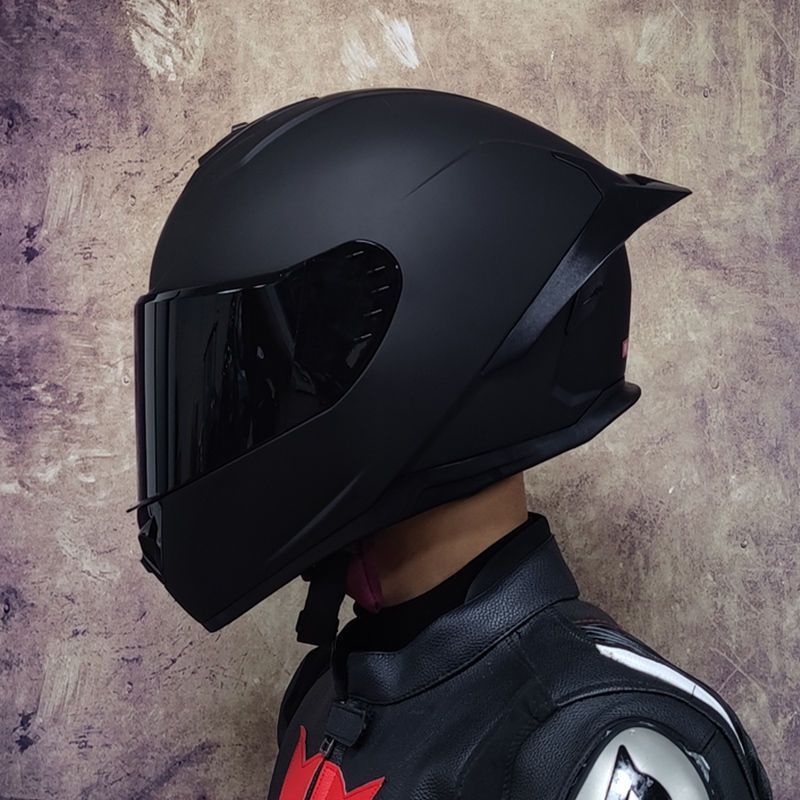 Motorcycle Helmet Men's Bluetooth Warm Full Face Four Seasons - IVOIRART.COM
