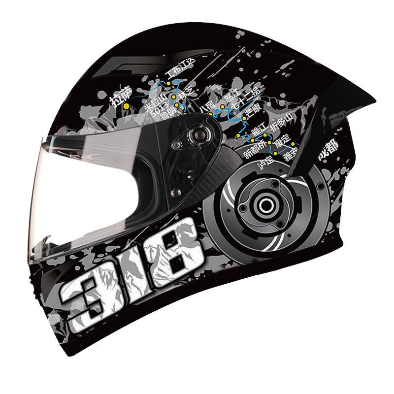 Motorcycle Helmet Mens Retro Chopper Aish Full-Cover Cool Electric Bike Safety Helmet - IVOIRART.COM