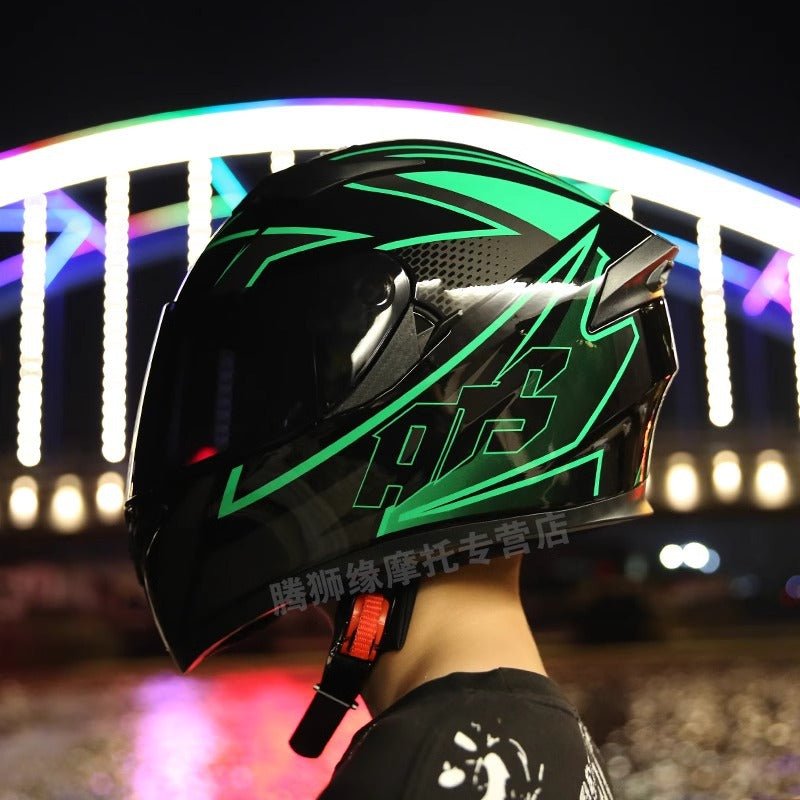 Motorcycle Helmet Mens Retro Chopper Aish Full-Cover Cool Electric Bike Safety Helmet - IVOIRART.COM