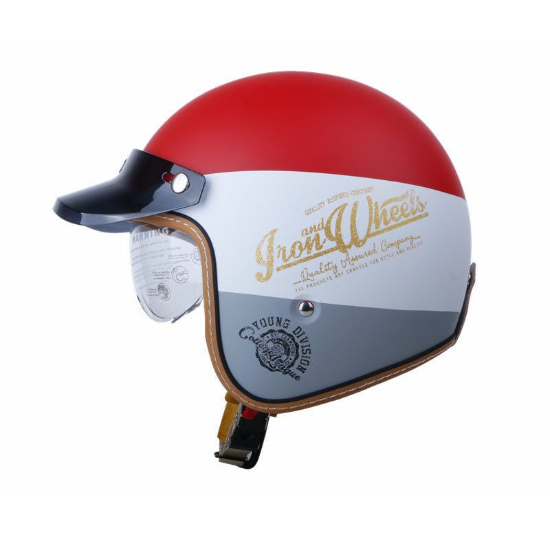 Motorcycle Helmet Motorcycle Helmet Men's And Women's Electric Car Built-in Goggles - IVOIRART.COM