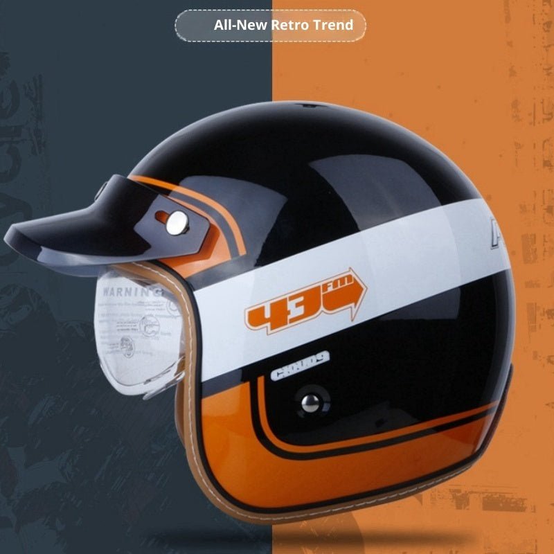 Motorcycle Helmet Motorcycle Helmet Men's And Women's Electric Car Built-in Goggles - IVOIRART.COM