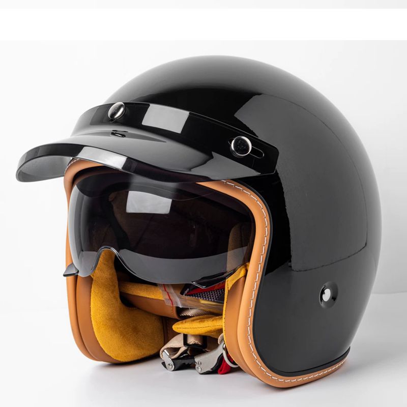 Motorcycle Helmet Motorcycle Helmet Men's And Women's Electric Car Built-in Goggles - IVOIRART.COM