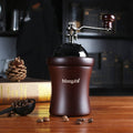 Moulin à café manuel en bois massif avec manivelle — broyeur baril traditionnel. - IVOIRART.COM