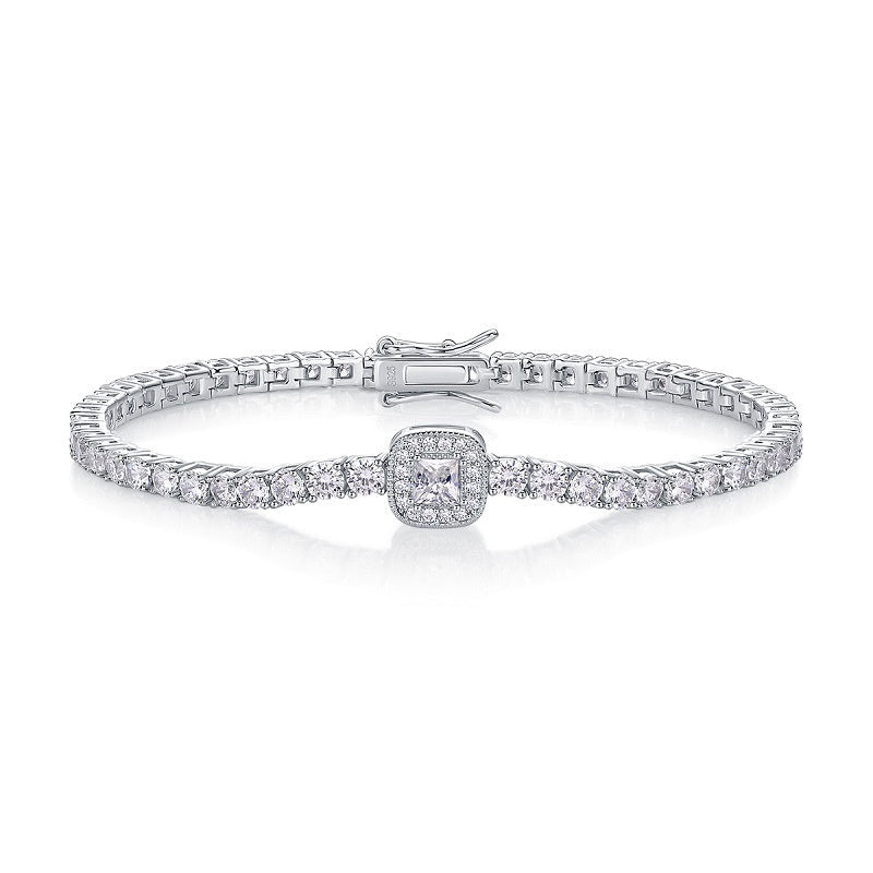 Mozambique Flower Tennis Chain Bracelet - IVOIRART.COM