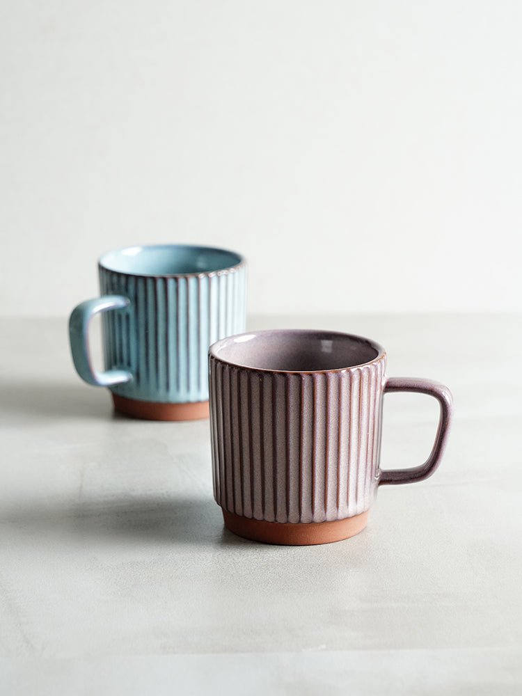 Mug Creative Ceramic Retro Striped Cup - IVOIRART.COM