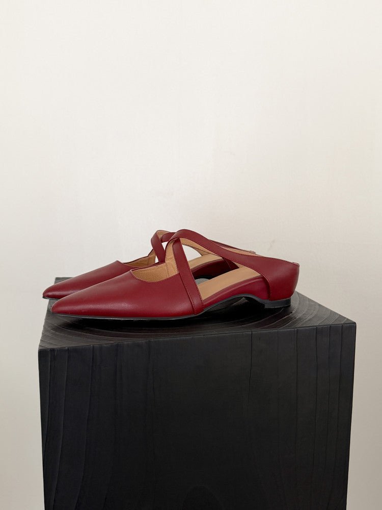 Mules à bout pointu fermées compensées d'extérieur pour femmes, élégantes et confortables - IVOIRART.COM