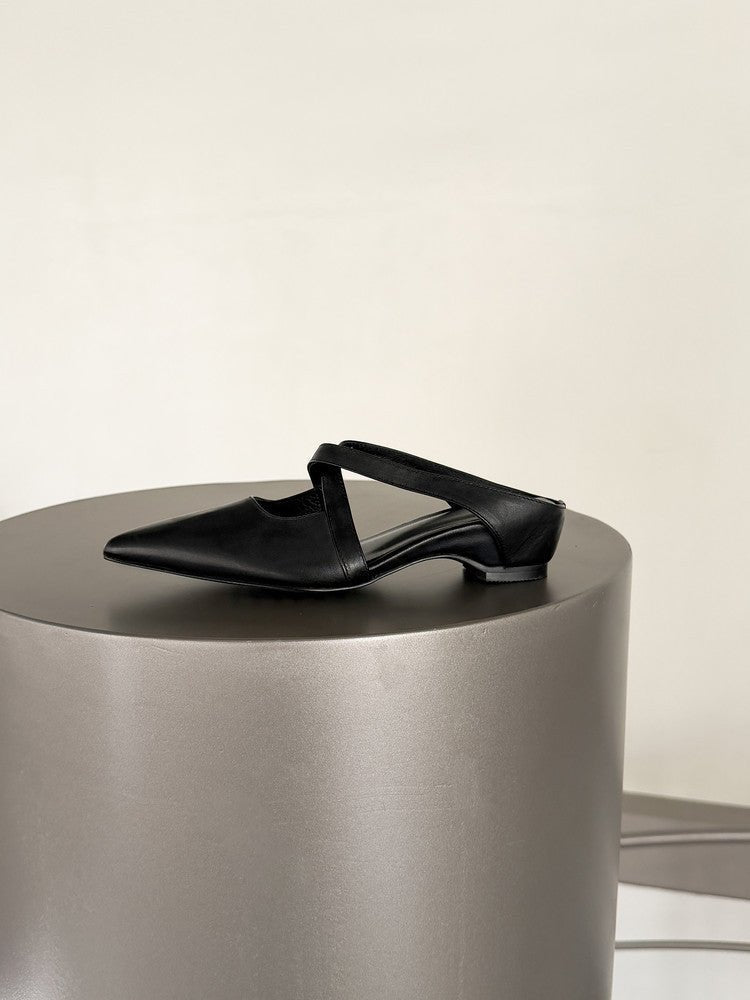 Mules à bout pointu fermées compensées d'extérieur pour femmes, élégantes et confortables - IVOIRART.COM