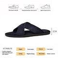 Mules suède homme — Sandales d'été croisées, semelle caoutchouc, été quotidiens. - IVOIRART.COM