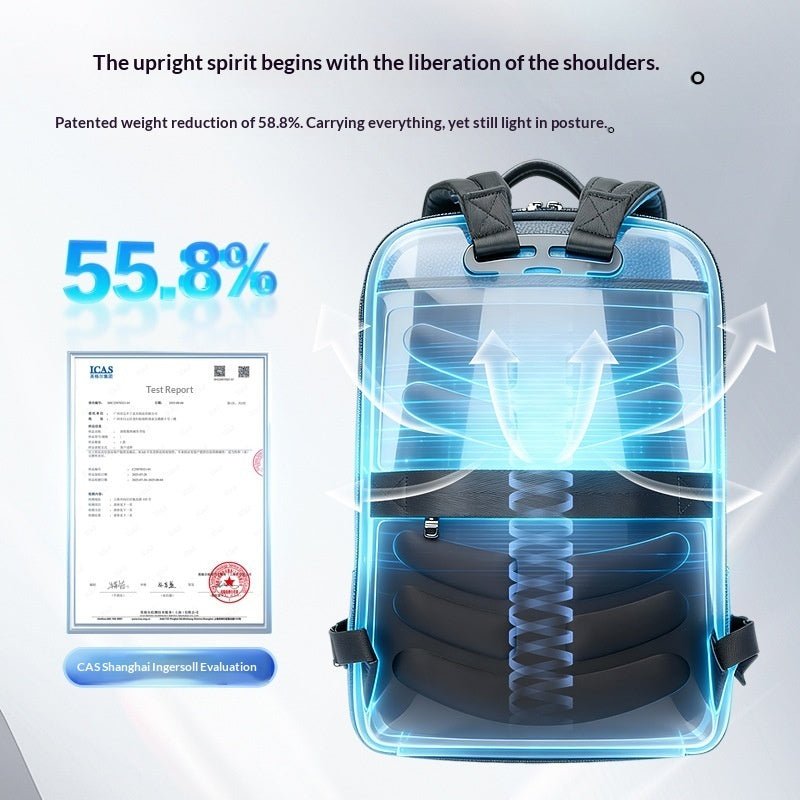Multi-functional Full-Grain Leather Load-Relief Backpack - IVOIRART.COM