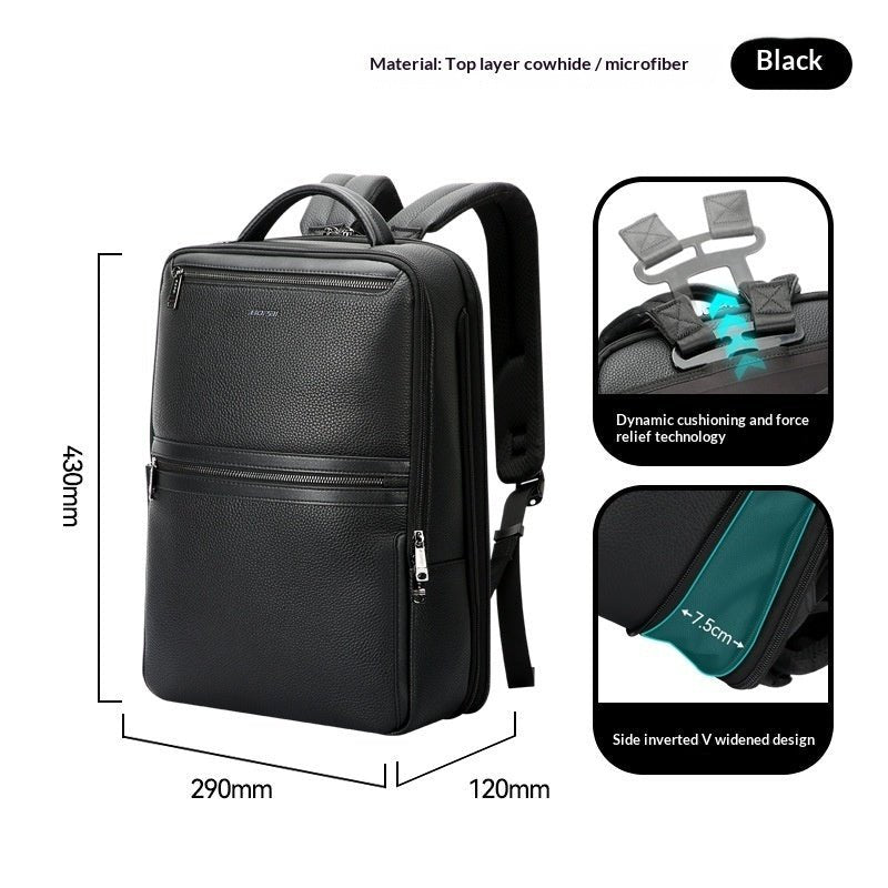 Multi-functional Full-Grain Leather Load-Relief Backpack - IVOIRART.COM