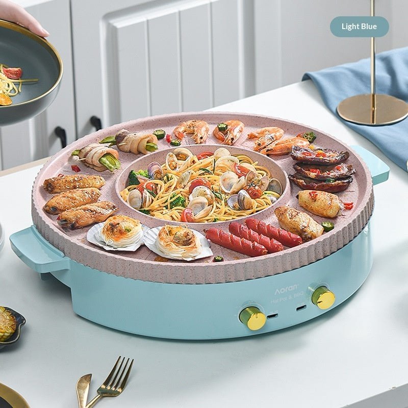 Multi-functional Hot Pot And Grill Combo Electric Barbecue Grill - IVOIRART.COM