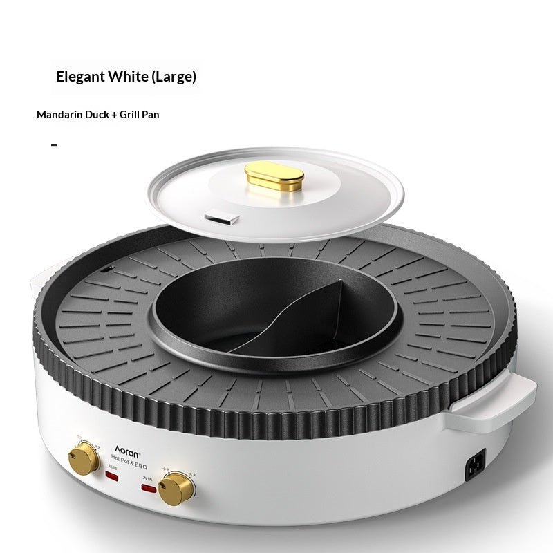 Multi-functional Hot Pot And Grill Combo Electric Barbecue Grill - IVOIRART.COM
