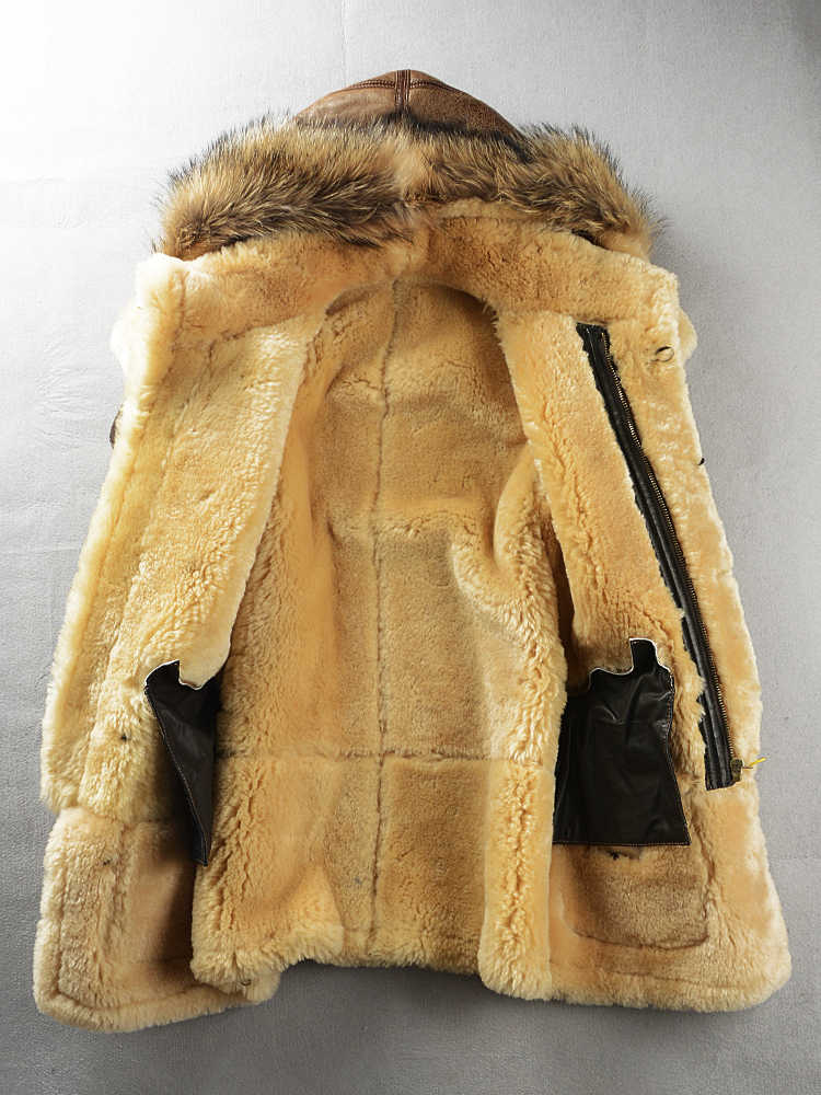 Multi-pocket Thick Long-haired Fur Leather Coat - IVOIRART.COM