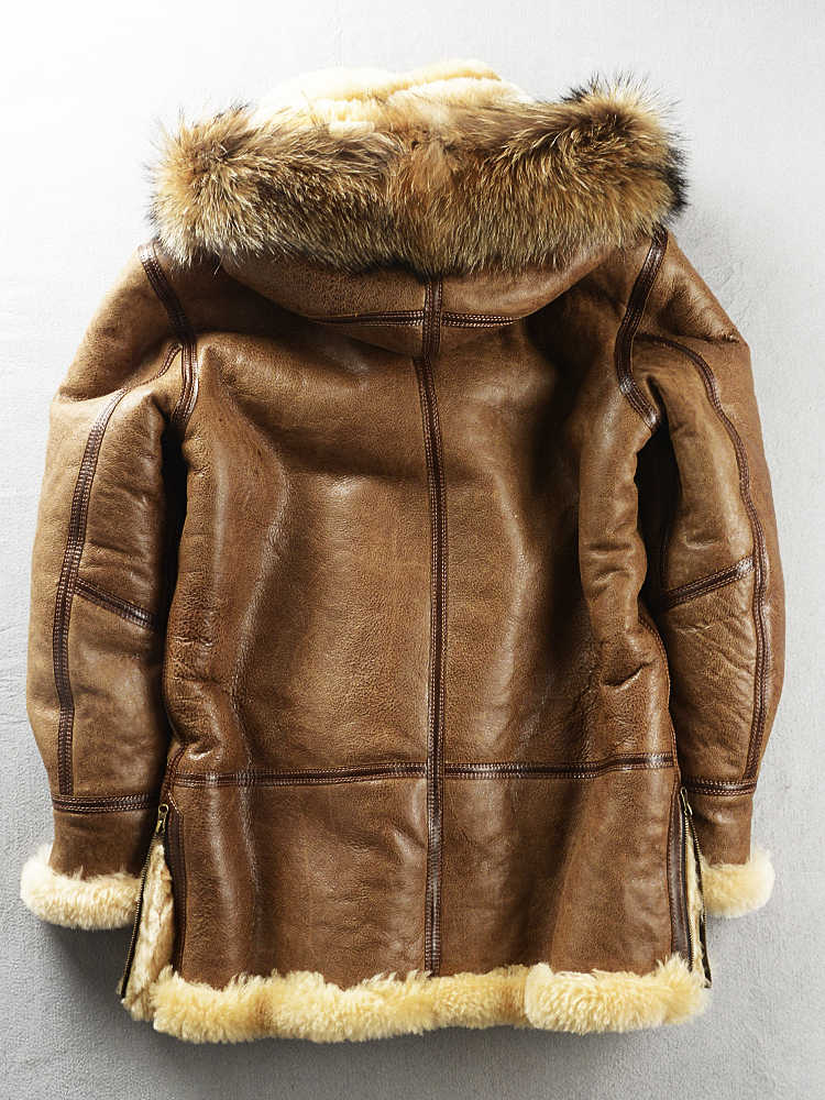 Multi-pocket Thick Long-haired Fur Leather Coat - IVOIRART.COM