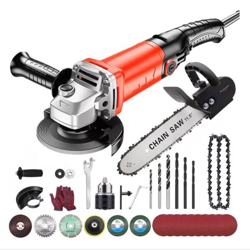 Multifunctional Angle Grinder Suit Grinding And Polishing Cutting Machine Small Wood Cutting Saw - IVOIRART.COM