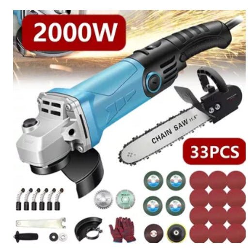 Multifunctional Angle Grinder Suit Grinding And Polishing Cutting Machine Small Wood Cutting Saw - IVOIRART.COM