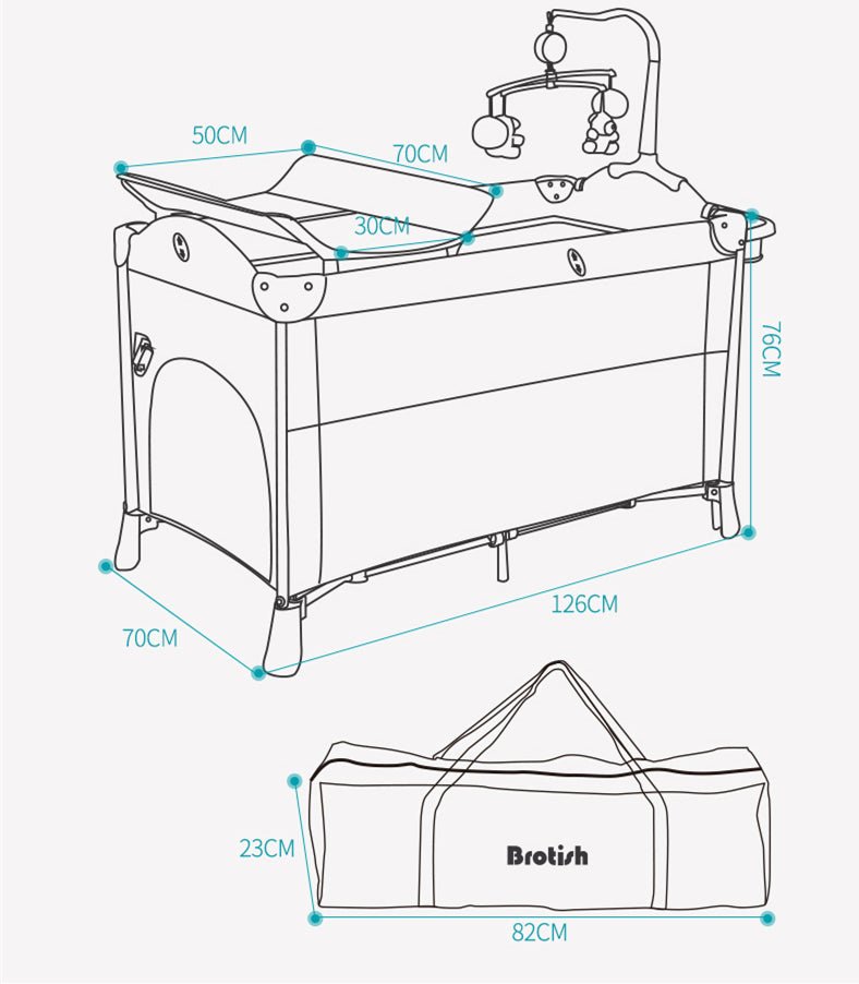 Multifunctional Baby Cot Splicing Large Bed Movable - IVOIRART.COM
