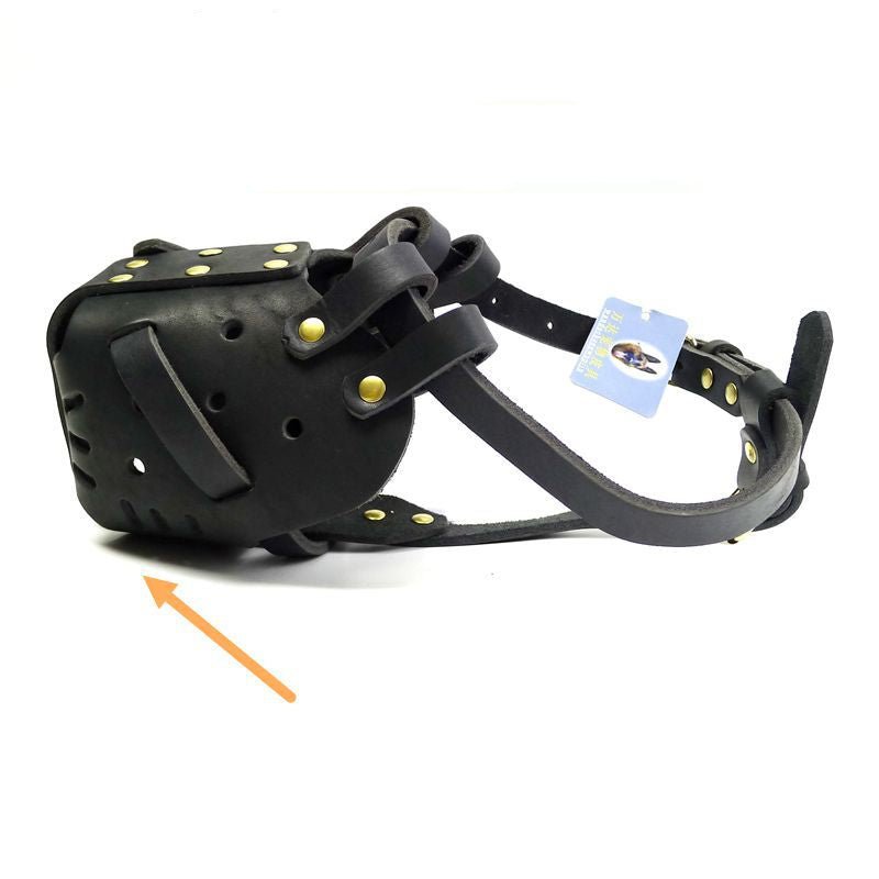 Muselière en cuir de vachette pour chiens moyens et grands, adaptée aux chiens de travail et chevaux - IVOIRART.COM