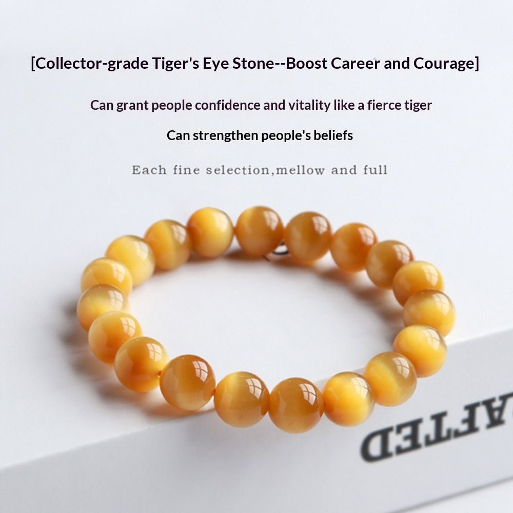 Natural Crystal Golden Tiger Eye Bracelet - IVOIRART.COM