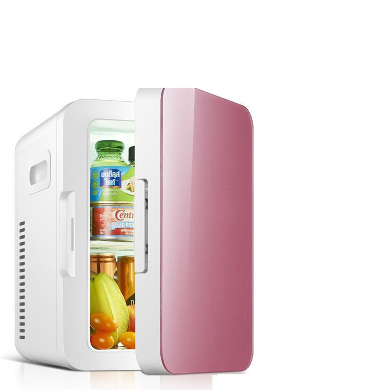 New 8L Mini Car Home Dual-purpose Refrigerator Bedroom Student Refrigeration - IVOIRART.COM