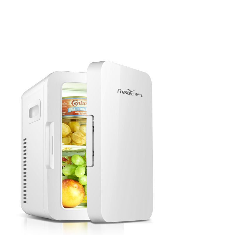 New 8L Mini Car Home Dual-purpose Refrigerator Bedroom Student Refrigeration - IVOIRART.COM
